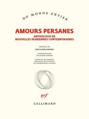 cover image of Amours persanes. Anthologie de nouvelles iraniennes contemporaines